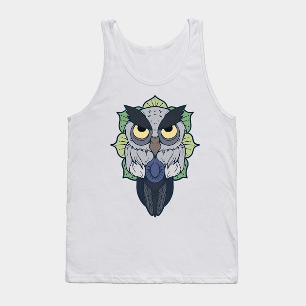 Owl symetric Tank Top by DikaOtter